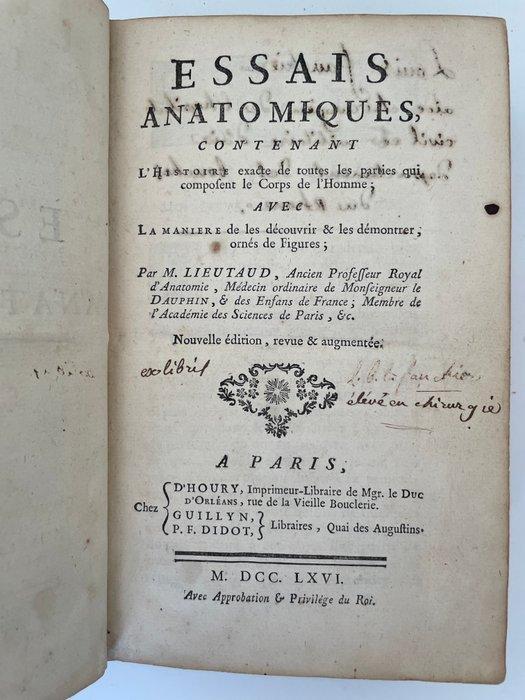 Joseph Lieutaud - Essais Anatomiques - 1766, Antiek en Kunst, Antiek | Boeken en Manuscripten