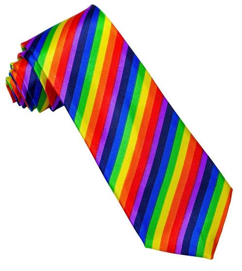 Regenboog Stropdas, Hobby en Vrije tijd, Feestartikelen, Nieuw, Verzenden