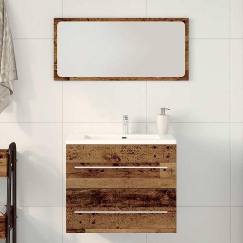 vidaXL Wastafelmeubel 60x38,5x48 cm spaanplaat oud hout, Huis en Inrichting, Badkamer | Badkamermeubels, Nieuw, Verzenden