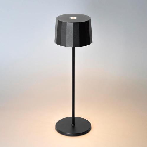 Tafel en bureaulampen Oplaadbare LED Tafellamp Lido Zwart, Huis en Inrichting, Lampen | Tafellampen, 75 cm of meer, Nieuw, Metaal
