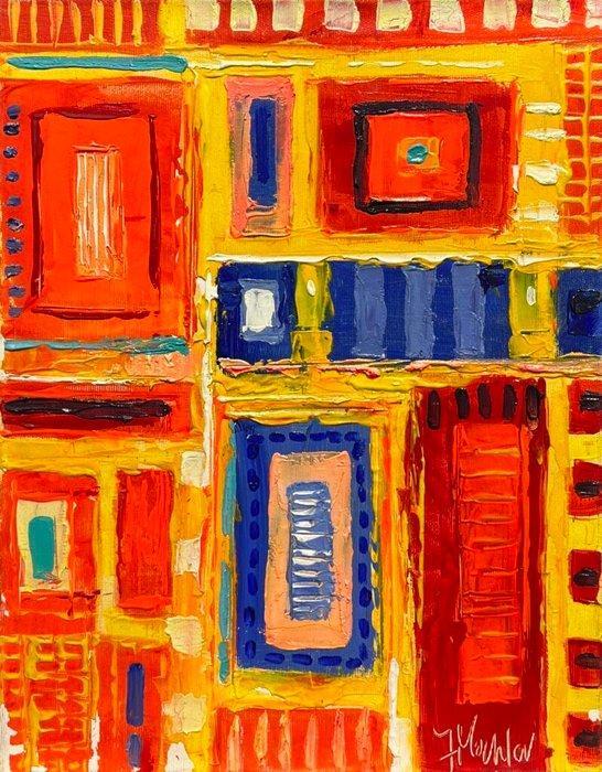 Jolanta Mahler - Electric Hymn of the City, Antiek en Kunst, Kunst | Schilderijen | Klassiek