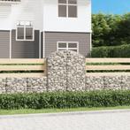 vidaXL Schanskorf gewelfd 100x50x120/140 cm gegalvaniseerd, Tuin en Terras, Bloempotten, Verzenden, Nieuw