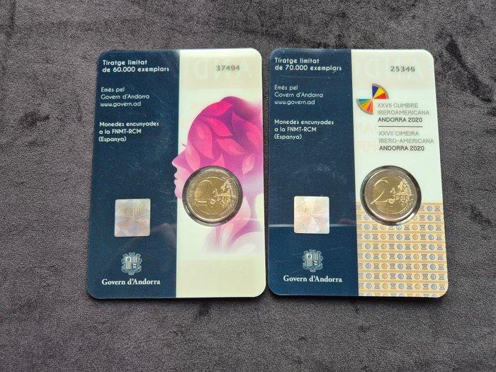 Andorra. 2 Euro 2020 Ibero-American Summit + 50 Years of, Timbres & Monnaies, Monnaies | Europe | Monnaies euro