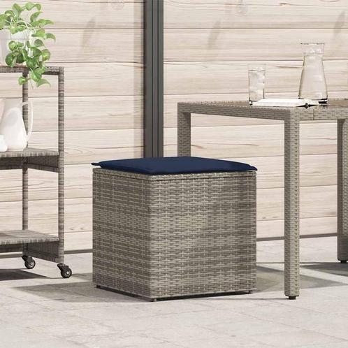 vidaXL Kussenbox met opslag Grijs 50 x 50 x 50 cm poly, Tuin en Terras, Bergingen en Tuinkasten, Nieuw, Verzenden