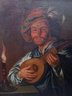 Scuola fiamminga (XVII) - Suonatore di liuto, Antiek en Kunst