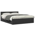 Bedframe 160x200 Zwart | Retour Deal | 60% Korting!, Huis en Inrichting, Verzenden, Zwart, Nieuw, Overige maten