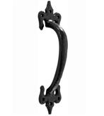 Deurgreep Lelie 140mm ijzer zwart, Doe-het-zelf en Bouw, Nieuw, Overige materialen, Klink of Kruk