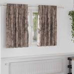 vidaXL Gordijn met gordijnen 2 pcs Cappuccino 140 x 140 cm, Huis en Inrichting, Stoffering | Gordijnen en Lamellen, Verzenden