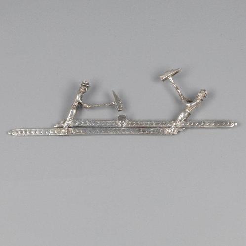 Nederland circa 1760 - Smeden / Zagemannen - Miniatuur, Antiek en Kunst, Antiek | Zilver en Goud
