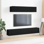 vidaXL Tv-meubelset 4 pcs Zwart eiken 100 x 30 x 30 cm, Huis en Inrichting, Verzenden, Nieuw
