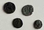 Romeinse Rijk Lot of 4 Late Roman bronzes, including