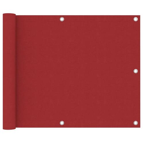 vidaXL Écran de balcon Rouge 75x500 cm Tissu Oxford, Jardin & Terrasse, Parasols, Neuf, Envoi