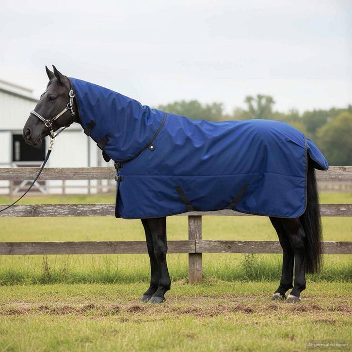 vidaXL Paardendeken Donkergroen en zwart 115 cm Polyester, Dieren en Toebehoren, Paarden en Pony's | Overige Paardenspullen, Nieuw