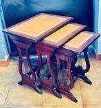 Set bijzettafels (3) - Lira - Hout, Leder