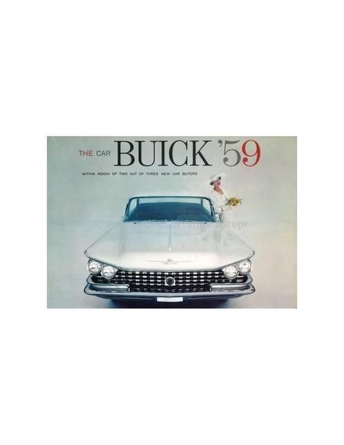 1959 BUICK PROGRAMMA BROCHURE ENGELS, Boeken, Auto's | Folders en Tijdschriften, Ophalen of Verzenden