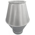 Deflectorkap Ø 125mm met aansluiting voor spiraalbuis galva, Verzenden, Nieuw