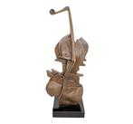 Sculpture, Surreal Violin - 44 cm - Bronze, Marbre