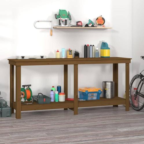 vidaXL Werkbank 180x50x80 cm massief grenenhout honingbruin, Doe-het-zelf en Bouw, Werkbanken, Nieuw, Verzenden