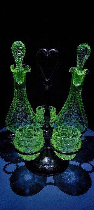 Centre de table - Métal, Verre - Support antique réactif aux