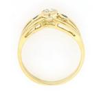Zonder Minimumprijs - Ring - 18 karaat Geel goud - 0.15ct., Handtassen en Accessoires, Ringen, Nieuw