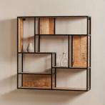 Wandrek Mangohout Bowi 100x100 cm, Huis en Inrichting, Woonaccessoires | Wandplanken en Boekenplanken, Verzenden, Nieuw