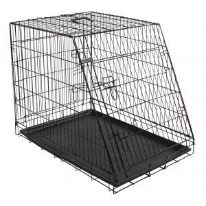 Cage de transport, noire 76x54x64cm, 2 portes, Animaux & Accessoires, Accessoires pour chiens