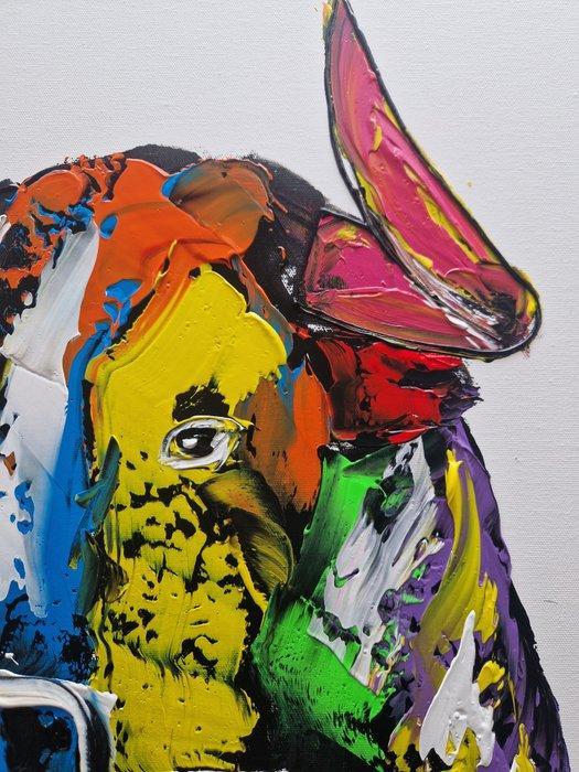 Henry Escobar - El toro ( attention sur fond blanc ), Antiek en Kunst, Kunst | Designobjecten