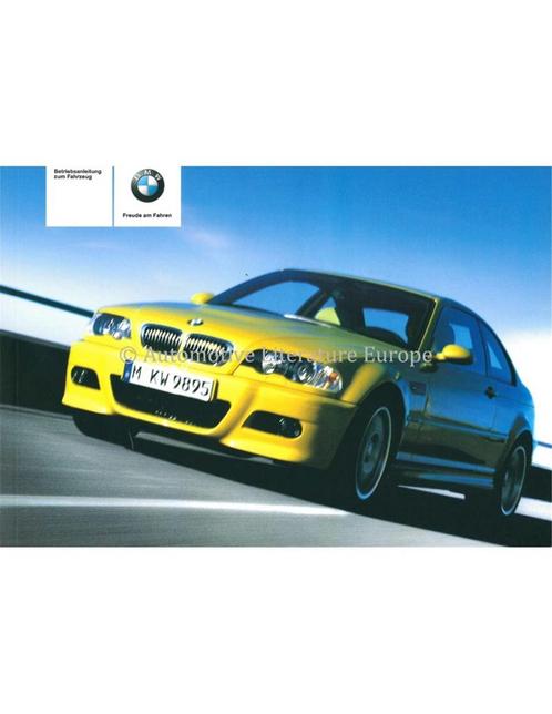2005 BMW M3 COUPE INSTRUCTIEBOEKJE DUITS, Autos : Divers, Modes d'emploi & Notices d'utilisation