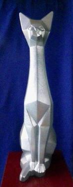 Sculpture, Grand Chat Contemporain - 62 cm - 62 cm - Résine