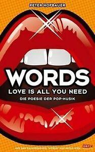Words: Die Poesie der Pop-Musik von Peter Hofbauer  Book, Livres, Livres Autre, Envoi