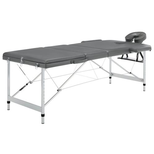vidaXL Massagetafel met 3 zones 186x68 cm aluminium frame, Sport en Fitness, Massageproducten, Nieuw, Verzenden