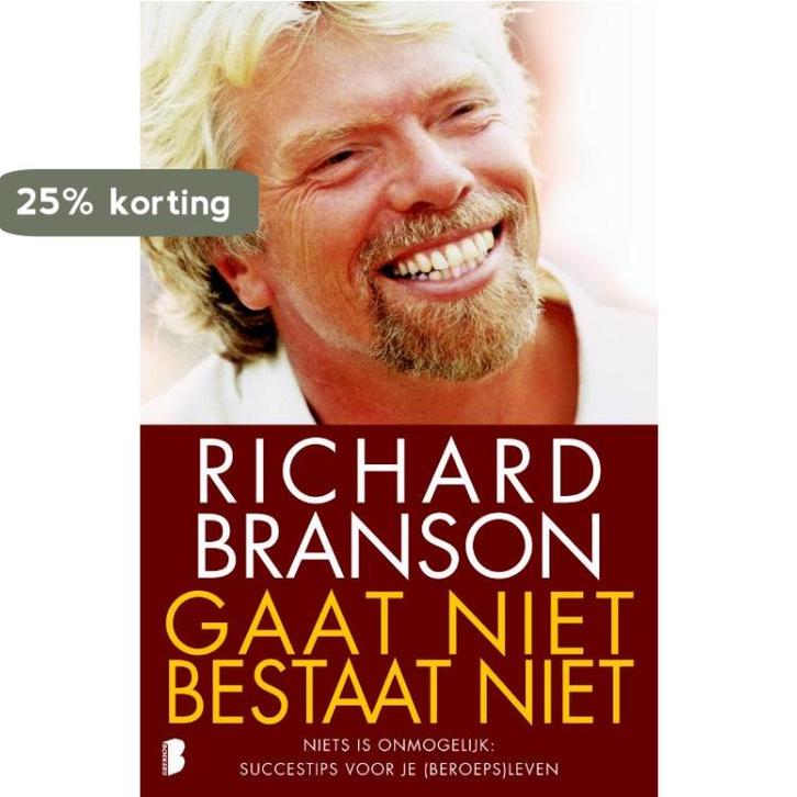 Gaat niet bestaat niet 9789022554098 Richard Branson, Livres, Économie, Management & Marketing, Envoi