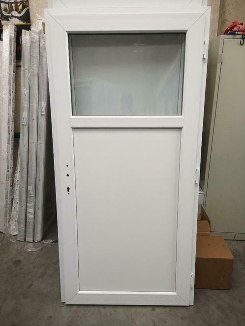 PVC deuren 98x200 ideaal voor garage of schuur STOCK, Doe-het-zelf en Bouw, Raamkozijnen en Schuifdeuren, Inclusief glas, Nieuw