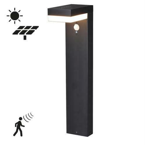 Buiten solar Lantaarn 6W IP44 zwart | 2700K - Warm wit -, Tuin en Terras, Buitenverlichting, Nieuw, Led, Zonne-energie, Verzenden