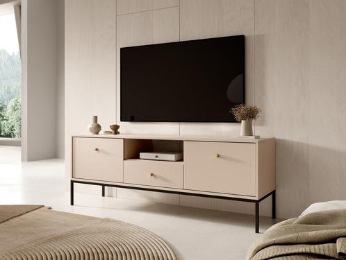 TV-Meubel Beige goud 154x39x56, Huis en Inrichting, Kasten |Televisiemeubels, 25 tot 50 cm, Nieuw, 150 tot 200 cm, Overige materialen