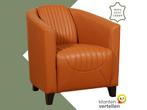 Leren fauteuil Press Special - Massif Amaretto (cognac) -, Ophalen of Verzenden