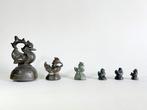 Six poids dopium en bronze antique birman – Myanmar #2145 -