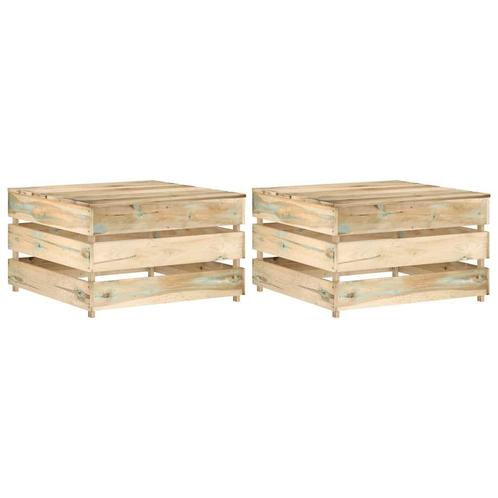 vidaXL Tuintafels 2 st pallet geïmpregneerd grenenhout, Tuin en Terras, Tuinsets en Loungesets, Nieuw, Verzenden