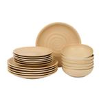 Bordenset Clay - beige - 18-delig | 6-persoons, Huis en Inrichting, Keuken | Servies, Verzenden, Nieuw, Keramiek