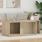 vidaXL Koffietafel Set 2 pcs Sonoma Eik Bewerkt hout, Huis en Inrichting, Verzenden, Nieuw