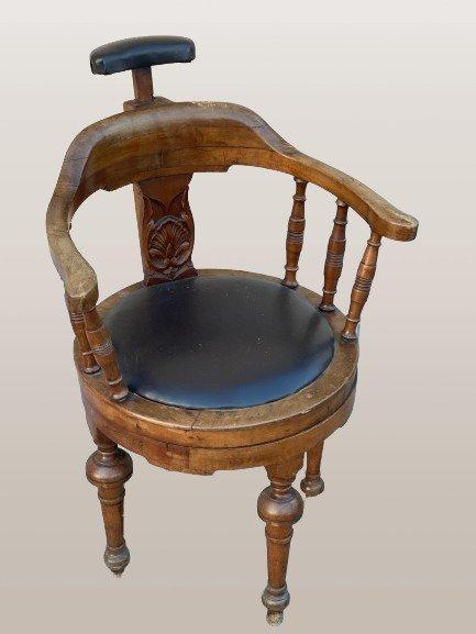 attr. Michael Thonet - Fauteuil - de Barbier - Bois, Cuir, Antiquités & Art, Antiquités | Autres Antiquités