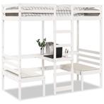 vidaXL Lit mezzanine avec bureau et chaises blanc 75x190, Verzenden, Neuf