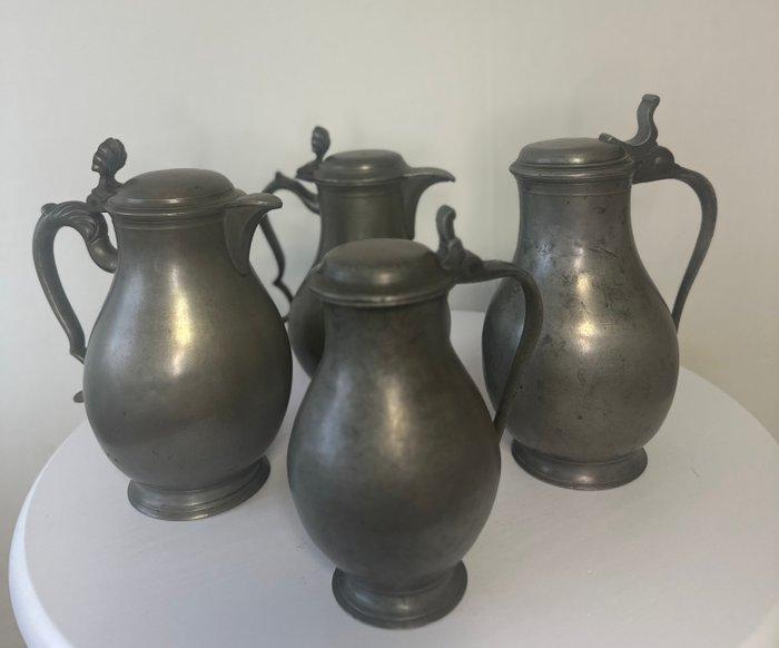 Kruik (4) - Pewter - Elegant Flagon, Antiek en Kunst, Curiosa en Brocante