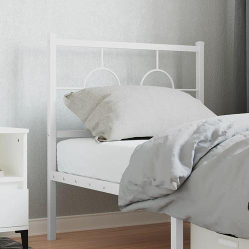 vidaXL Hoofdbord 80 cm metaal wit, Huis en Inrichting, Slaapkamer | Bedden, Nieuw, Verzenden