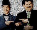David Law - Laurel & Hardy IV - Format XL 60x60, Antiek en Kunst