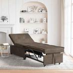 vidaXL Slaapbank Donkergrijs 67 x 194 x 38 cm Faux suede, Huis en Inrichting, Verzenden, Nieuw