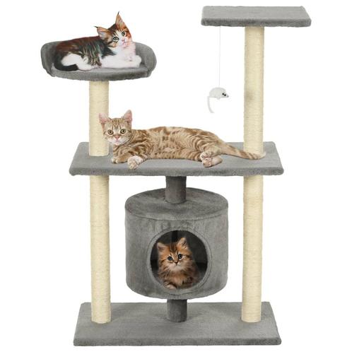 vidaXL Kattenkrabpaal met sisal krabpalen 95 cm grijs, Dieren en Toebehoren, Katten-accessoires, Nieuw, Verzenden