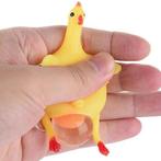 Knijp Kip Sleutelhanger met Ei - Squishy Chicken Fidget Anti, Verzenden