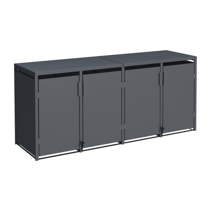 Container berging staal Holten voetpedaal 4 containers, Tuin en Terras, Bergingen en Tuinkasten, Verzenden