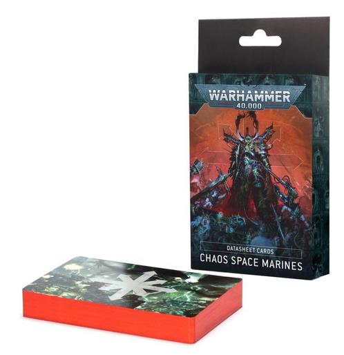 Chaos Space Marines Datasheet cards (Warhammer 40.000 nieuw), Hobby & Loisirs créatifs, Wargaming, Enlèvement ou Envoi